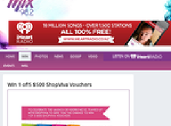 Win 1 of 5 $500 ShopViva Vouchers