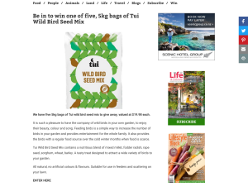 Win 1 of 5, 5kg bags of Tui Wild Bird Seed Mix