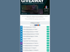 Win 1 of 5 AZIO RGB Mechanical Gaming Keyboards Worth or 1 of 5 Mouse Pads 