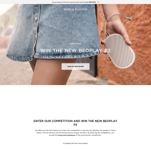 Win 1 of 5 Beoplay P2 Bluetooth Speakers in Sand Stone