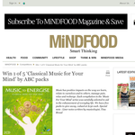 Win 1 of 5 ?Classical Music for Your Mind? by ABC packs