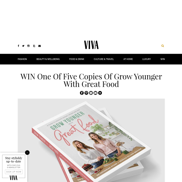 Win 1 of 5 copies of Grow Younger with Great Food