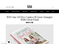 Win 1 of 5 copies of Grow Younger with Great Food