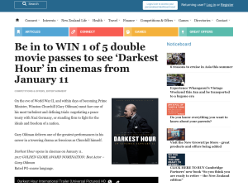 Win 1 of 5 double movie passes to see ‘Darkest Hour’