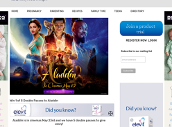 Win 1 of 5 Double Passes to Aladdin