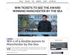 Win 1 of 5 double passes to Manchester by the Sea