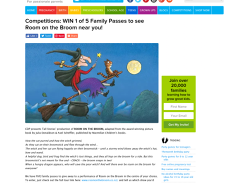 Win 1 of 5 Family Passes to see Room on the Broom