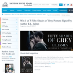 Win 1 of 5 Fifty Shades of Grey Posters Signed by Author E.L. James