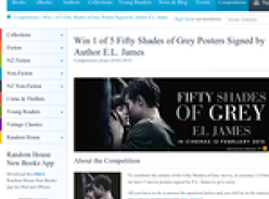 Win 1 of 5 Fifty Shades of Grey Posters Signed by Author E.L. James