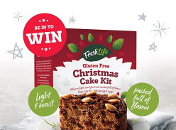Win 1 of 5 FreshLife Gluten Free Christmas Cake Kits