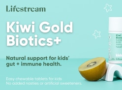 Win 1 of 5 Lifestream Kiwi Gold Biotics Packs