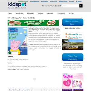 Win 1 of 5 Peppa Pig – Sailing Boat DVDs