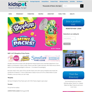 Win 1 of 5 Shopkins Prize Packs