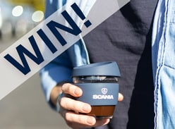 Win 1 of 5 sustainable and reusable Scania Coffee Cups