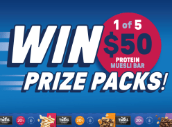 Win 1 of 5 Tasti Protein Muesli Bar Prize Packs