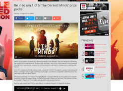 Win 1 of 5 'The Darkest Minds' prize packs