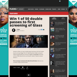 Win 1 of 50 double passes to first screening of Glass