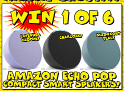 Win 1 of 6 Amazon Echo Pop Compact Smart Speakers