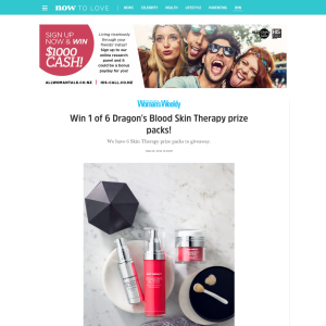 Win 1 of 6 Dragon's Blood Skin Therapy prize packs