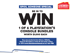 Win 1 of 6 PS5 Consoles