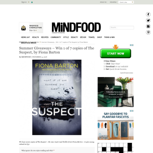 Win 1 of 7 copies of The Suspect, by Fiona Barton
