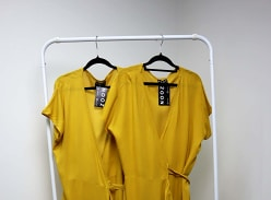 Win 1 of our mustard NOOZ Olivia Wrap Dresses