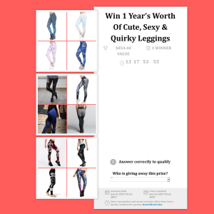 Win 1 Year’s Worth Of Cute, Sexy & Quirky Leggings