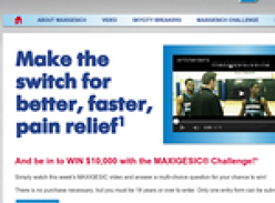 Win $10,000 with the MAXIGESIC? Challenge!