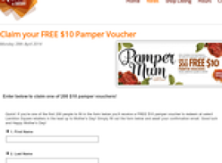 Win $10 Pamper Voucher