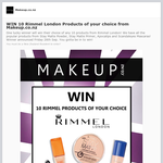 Win 10 Rimmel London Products of your choice from Makeup.co.nz