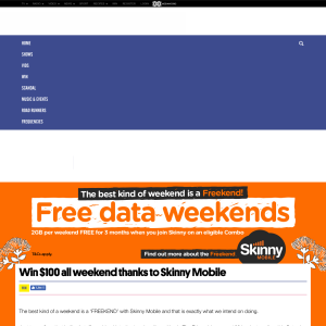 Win $100 all weekend thanks to Skinny Mobile