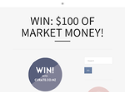 Win $100 Market Money to spend on 7 December