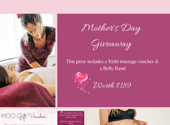 Win $100 Massage gift Voucher and a 3-in-1 Belly Band