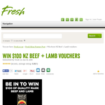 Win $100 NZ Beef and Lamb Vouchers