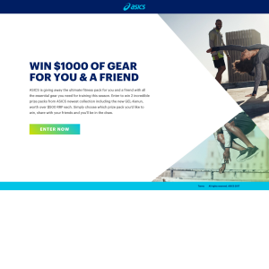 Win $1000 dollars worth of Asics gear