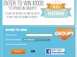 Win $1000 to spend on Groupy!