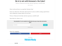 Win 15 Kenwood x the Caker cake kits to giveaway