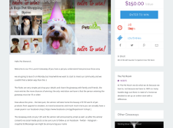 Win $150 Pet Shopping Spree