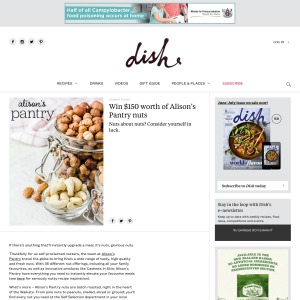Win $150 worth of Alison's Pantry nuts