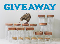 Win 18 Piece Glass Jar Set