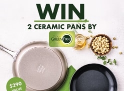 Win 2 Ceramic Non-Stick Frying Pans by Greenpan