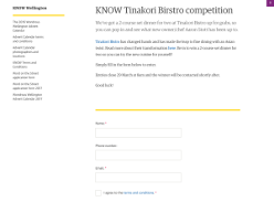 Win 2-course set dinner for two at Tinakori Bistro