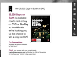 Win 20,000 Days on Earth on DVD