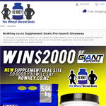 Win $2000.00 worth of Giant Sports Supplements - No Whey