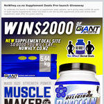 Win $2000.00 worth of Giant Sports Supplements - NoWhey.co.nz