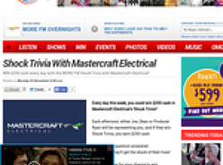 Win $250 cash in Mastercraft Electrical's 'Shock Trivia'!