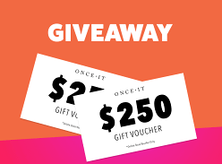 Win $250 vouchers from Once It