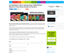 Win 3 Mid-Winter Mexican Prize Packs thanks to Farrah?s