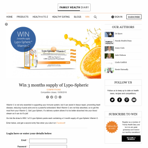 Win 3 months supply of Lypo-Spheric