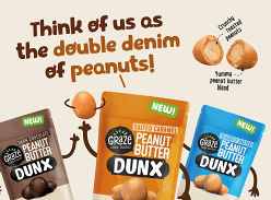 Win 3 packs of new Graze Peanut DUNX